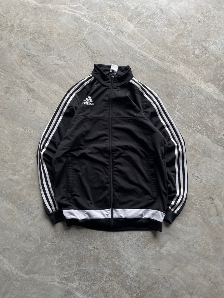 BLACK AND WHITE TRACK JACKET-M-L