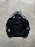 BLACK AND GREY ADIDAS TRACK JACKET-S