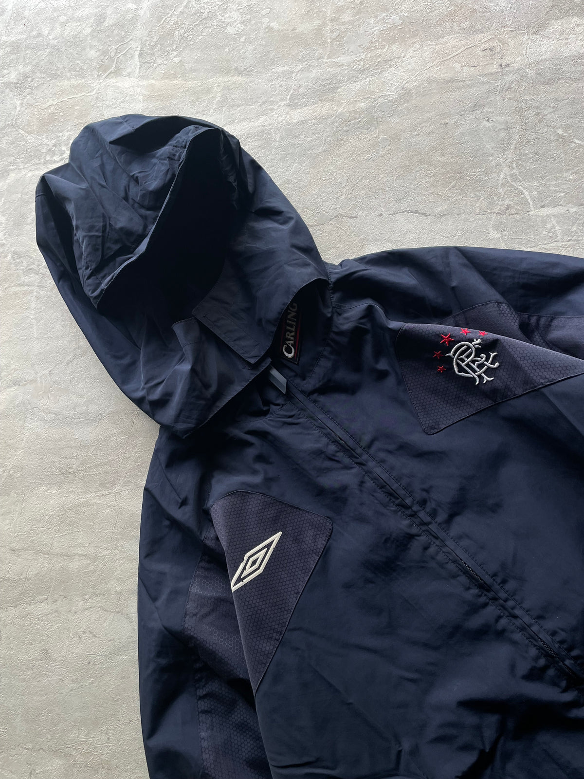 UMBRO NAVY BLUE HOODED JACKET-2XL