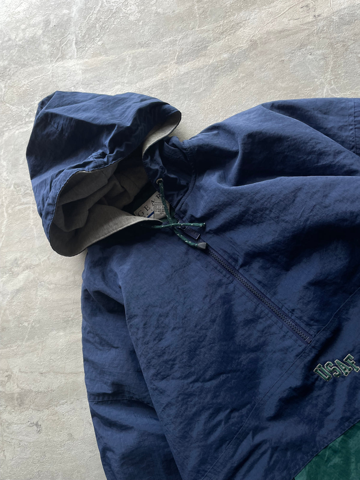 VINTAGE COLORBLOCK PULLOVER ANORAK JACKET-XL