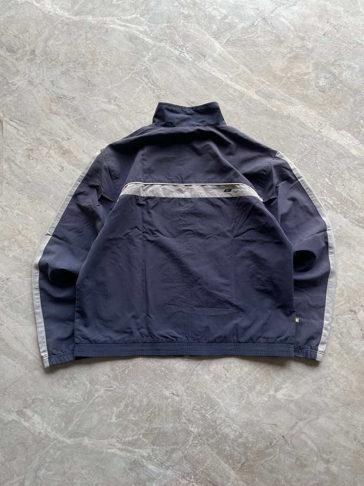 DARK BLUE LITTLE FADED REEBOK JACKET-L