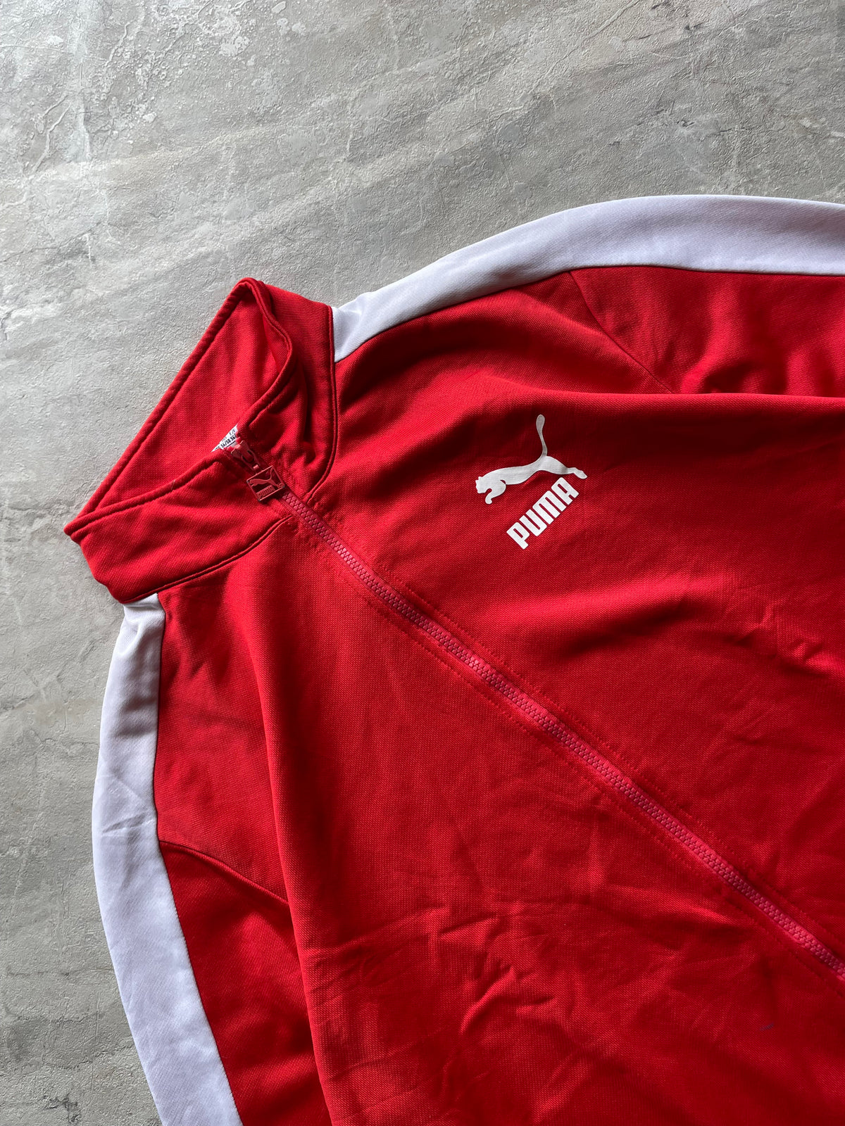 RED AND WHITE TRACK JACKET-XL
