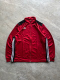 RED AND BLACK ADIDAS TRACK JACKET-2XL