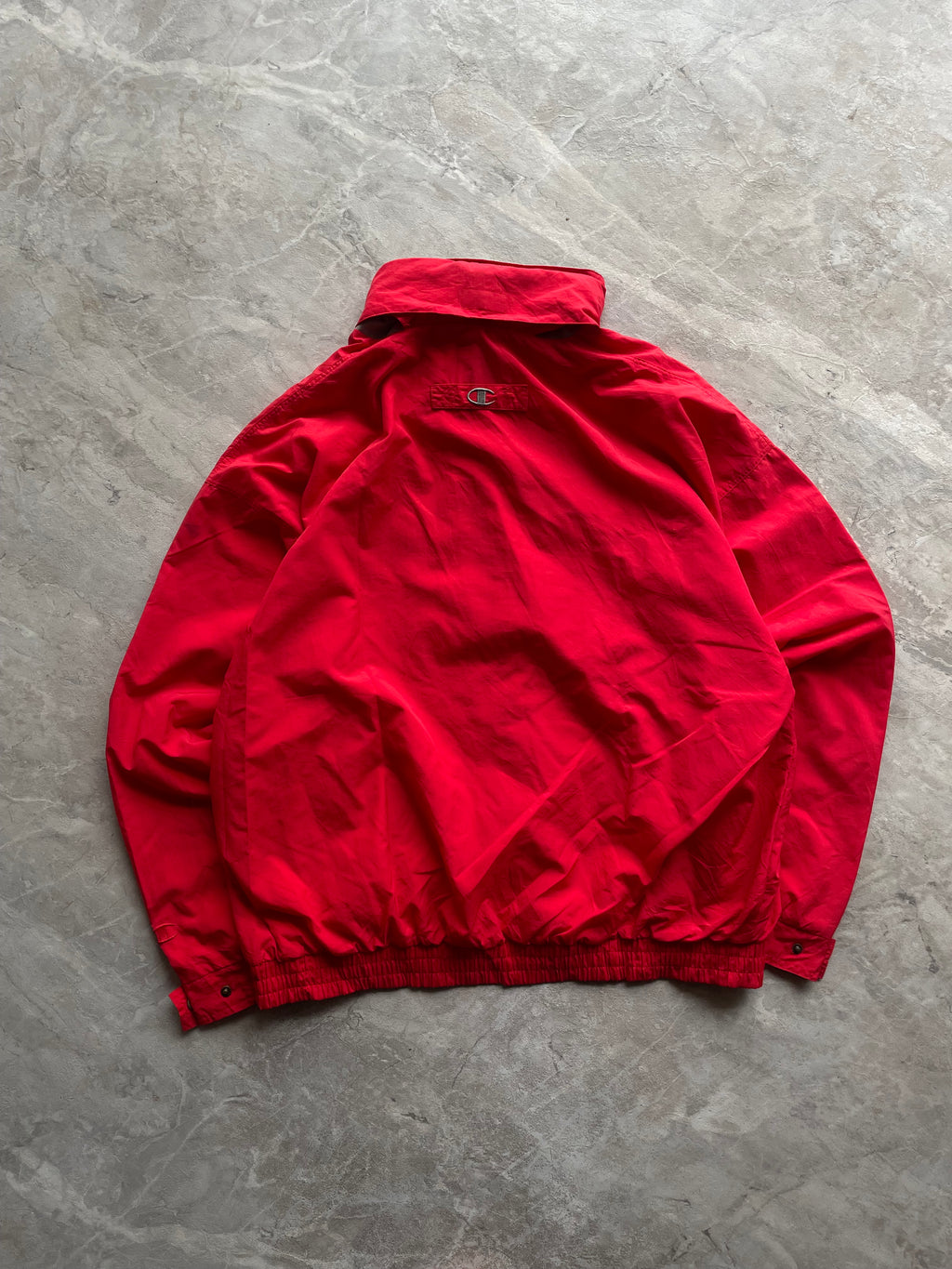 CLASSIC VINTAGE RED NYLON JACKET-XL