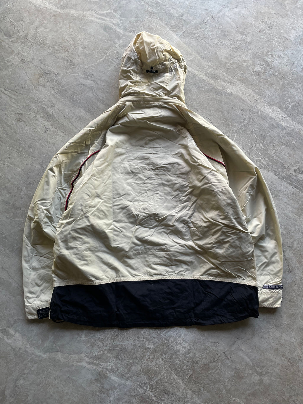 UMBRO DARK BLUE AND WARM COLOR HOODED JACKET-2XL