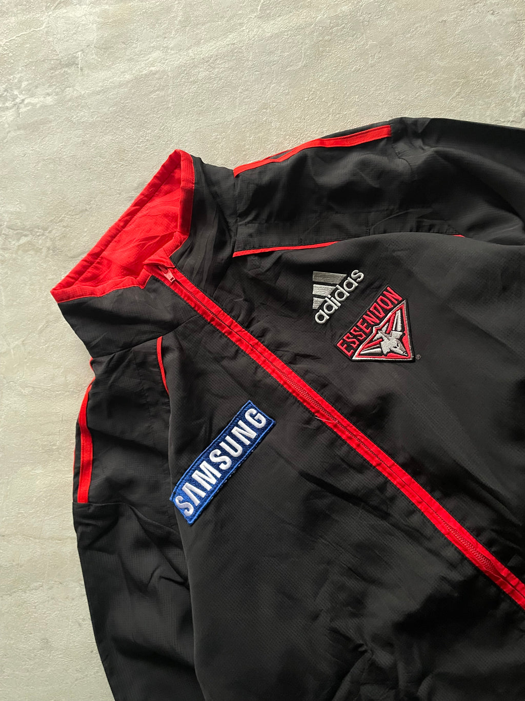 ADIDAS BLACK AND RED SAMSUNG THEMED JACKET-L