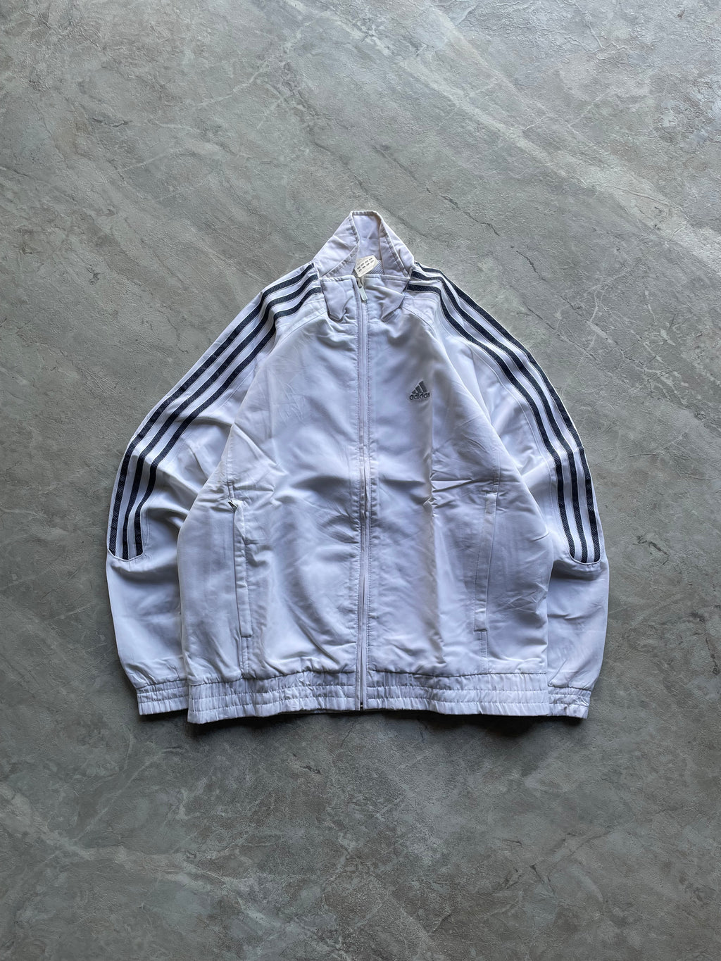 ADIDAS WHITE TRACK WINDBREAKER-S