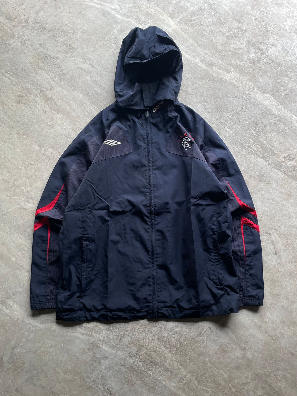 UMBRO NAVY BLUE HOODED JACKET-2XL
