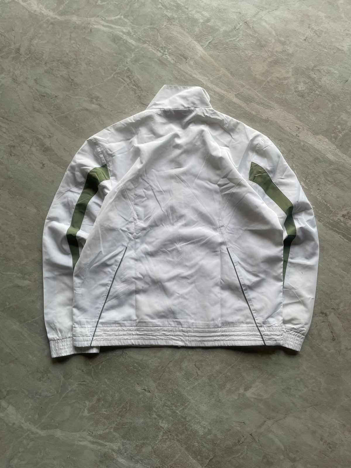 WHITE AND GREEN PUMA TRACK JACKET-L