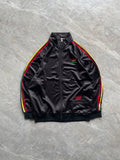 BLACK ADIDAS THREE LINED JACKET-L