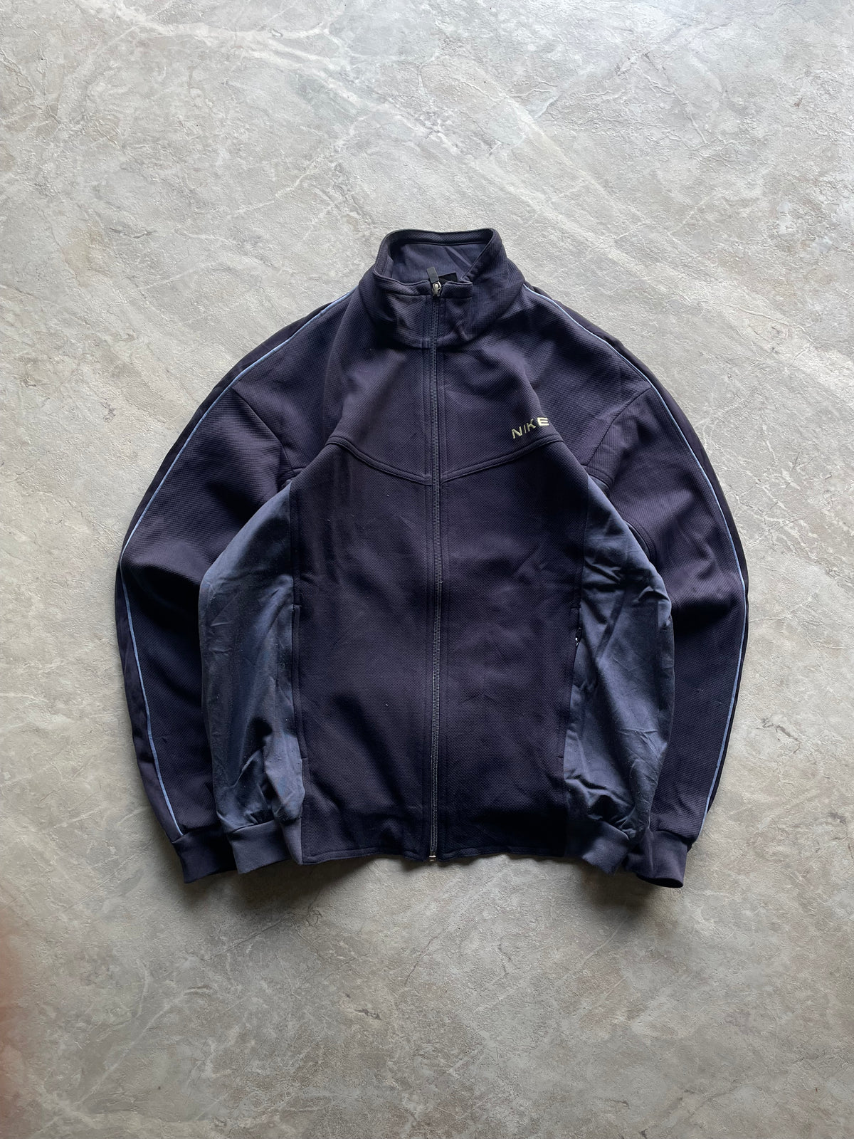 NAVY BLUE NIKE FULL-ZIP WINDBREAKER-L