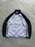 WHITE AND BLACK NIKE WOVEN TRACKSUIT JACKET-XL
