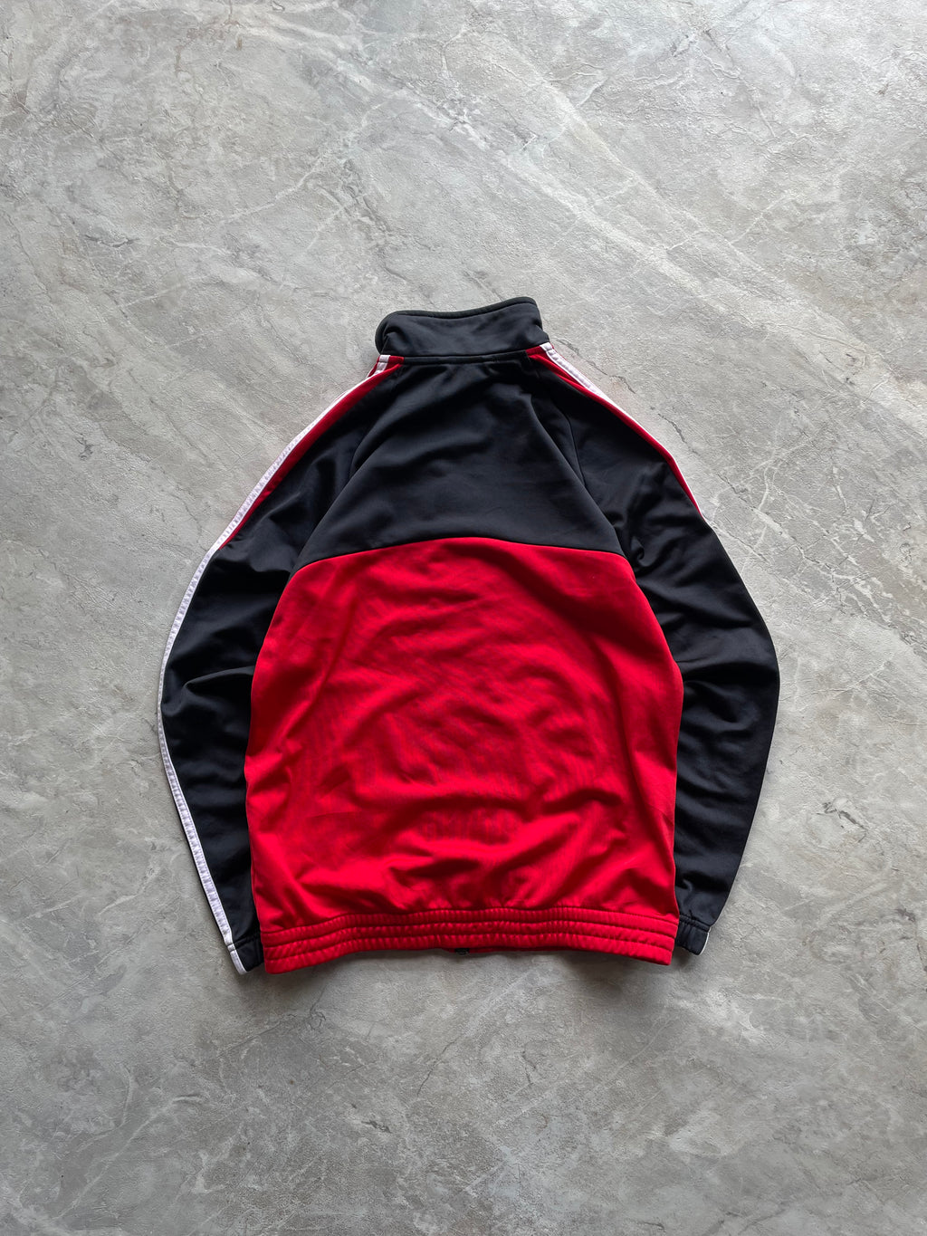 ADIDAS WHITE AND DARK GREY TRACK JACKET-XS