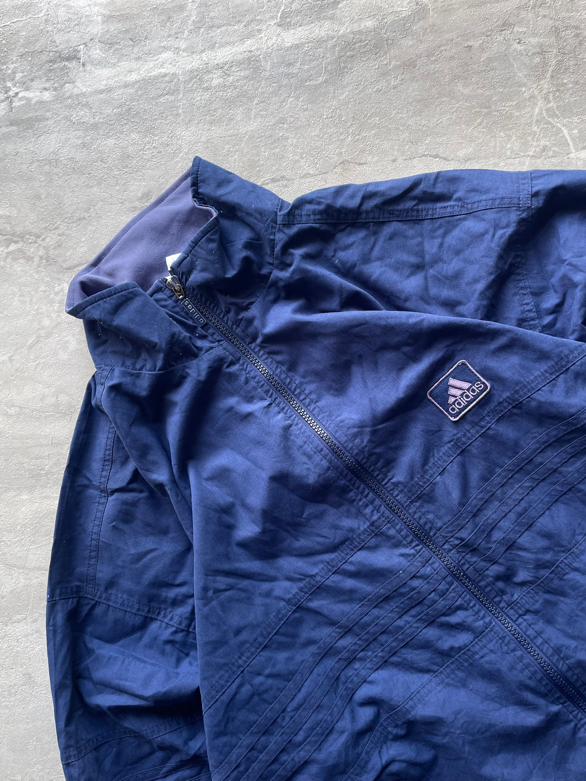 VINTAGE BLUE ADIDAS ZIP-UP JACKET-XL