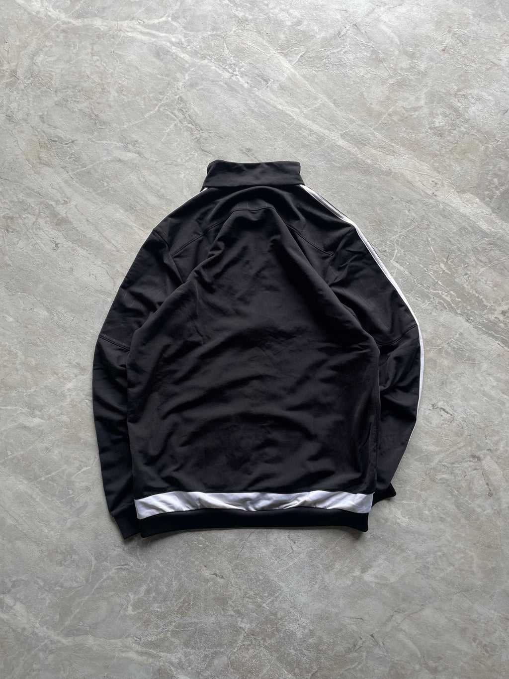 BLACK AND WHITE TRACK JACKET-M-L