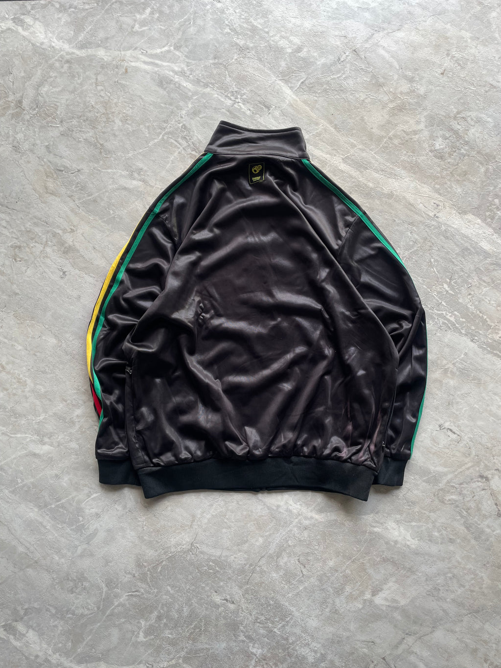 BLACK ADIDAS THREE LINED JACKET-L
