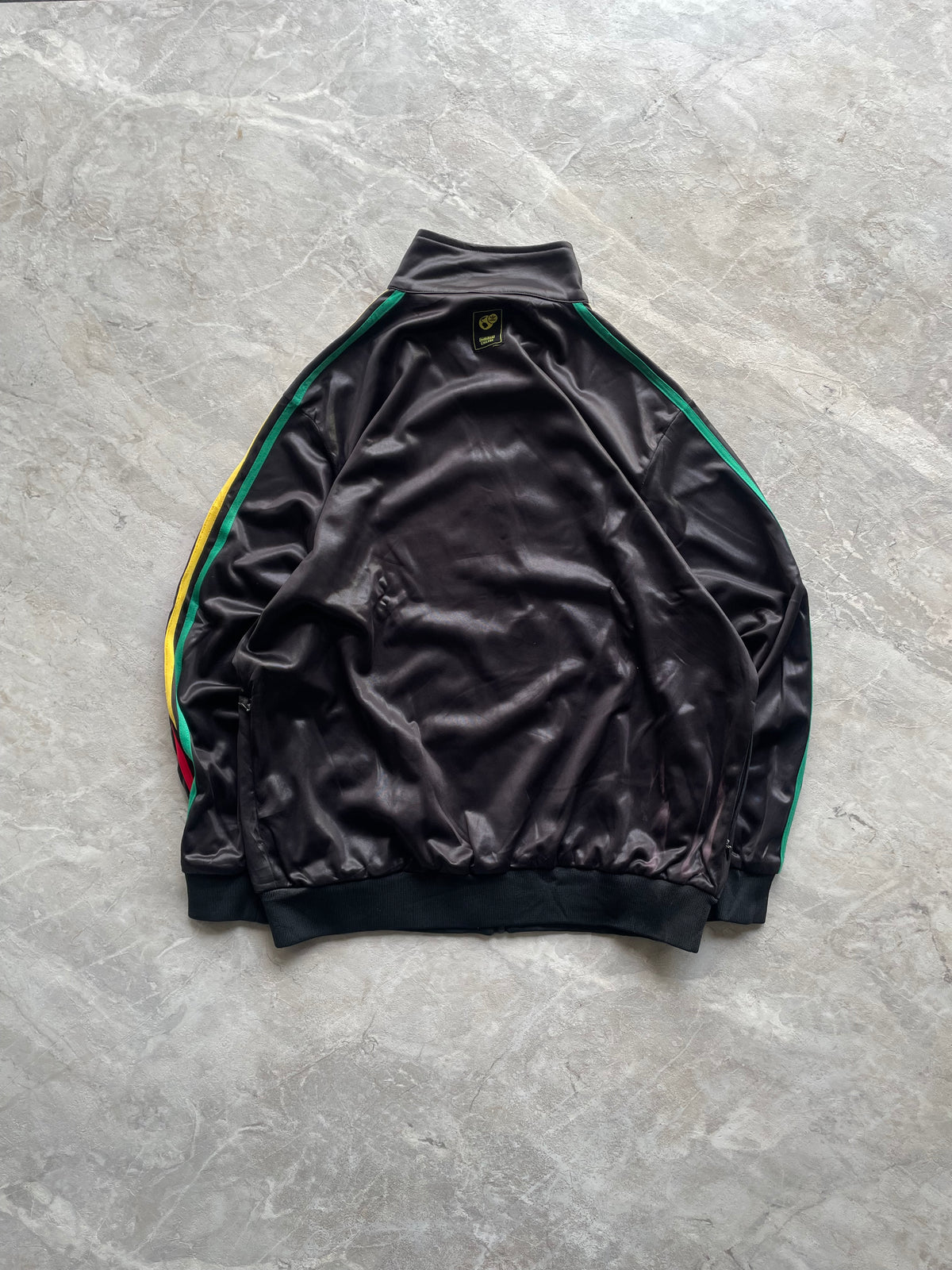 BLACK ADIDAS THREE LINED JACKET-L