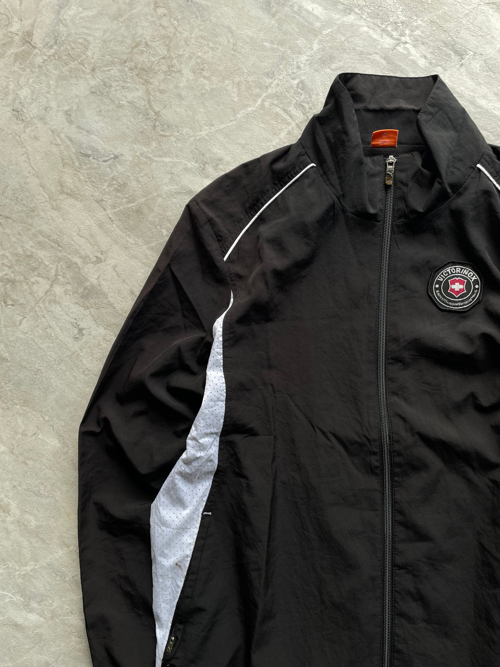 BLACK VICTORINOX FULL-ZIP TRACK JACKET-M-L