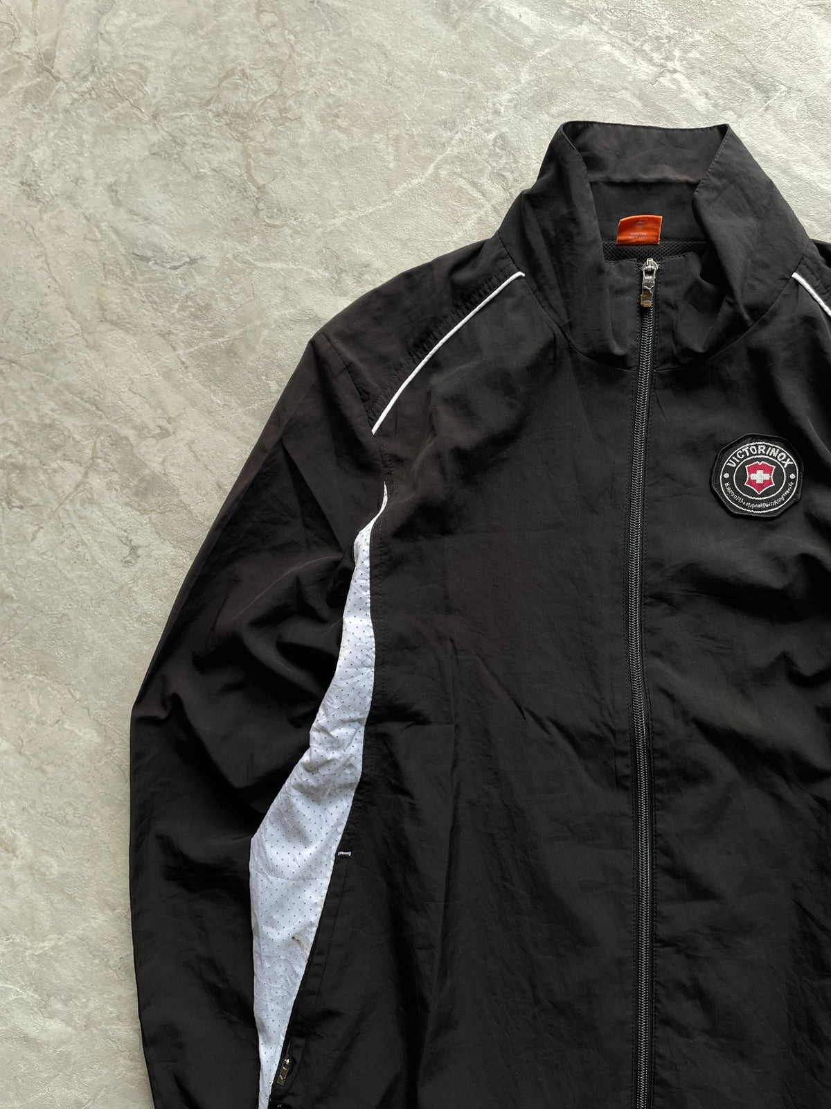 BLACK VICTORINOX FULL-ZIP TRACK JACKET-M-L