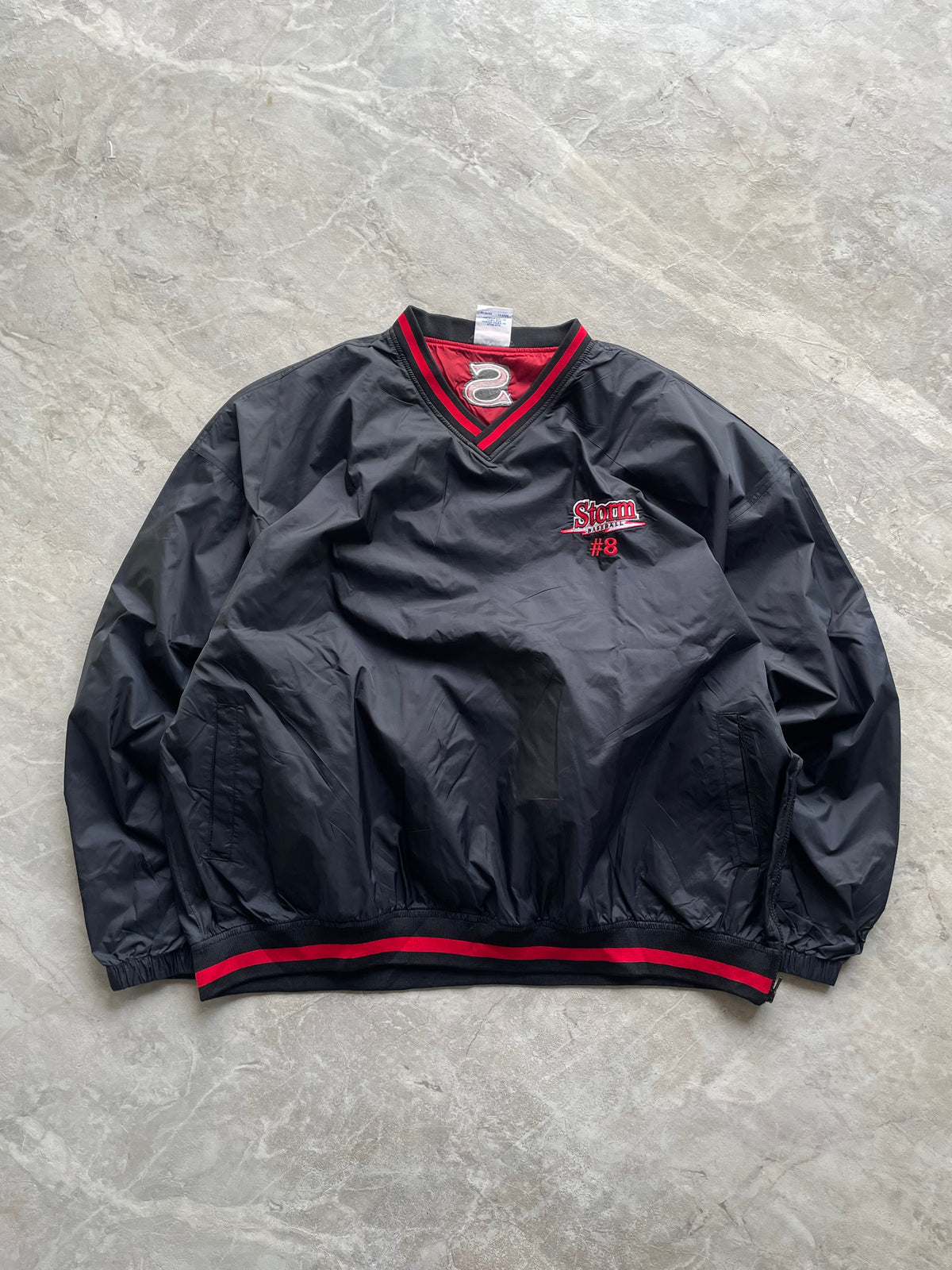 CHAMPION BLACK AND RED PULLOVER-2XL