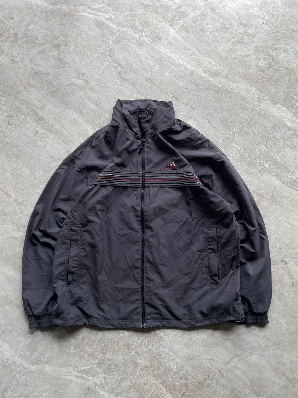 GREY ADIDAS JACKET-L