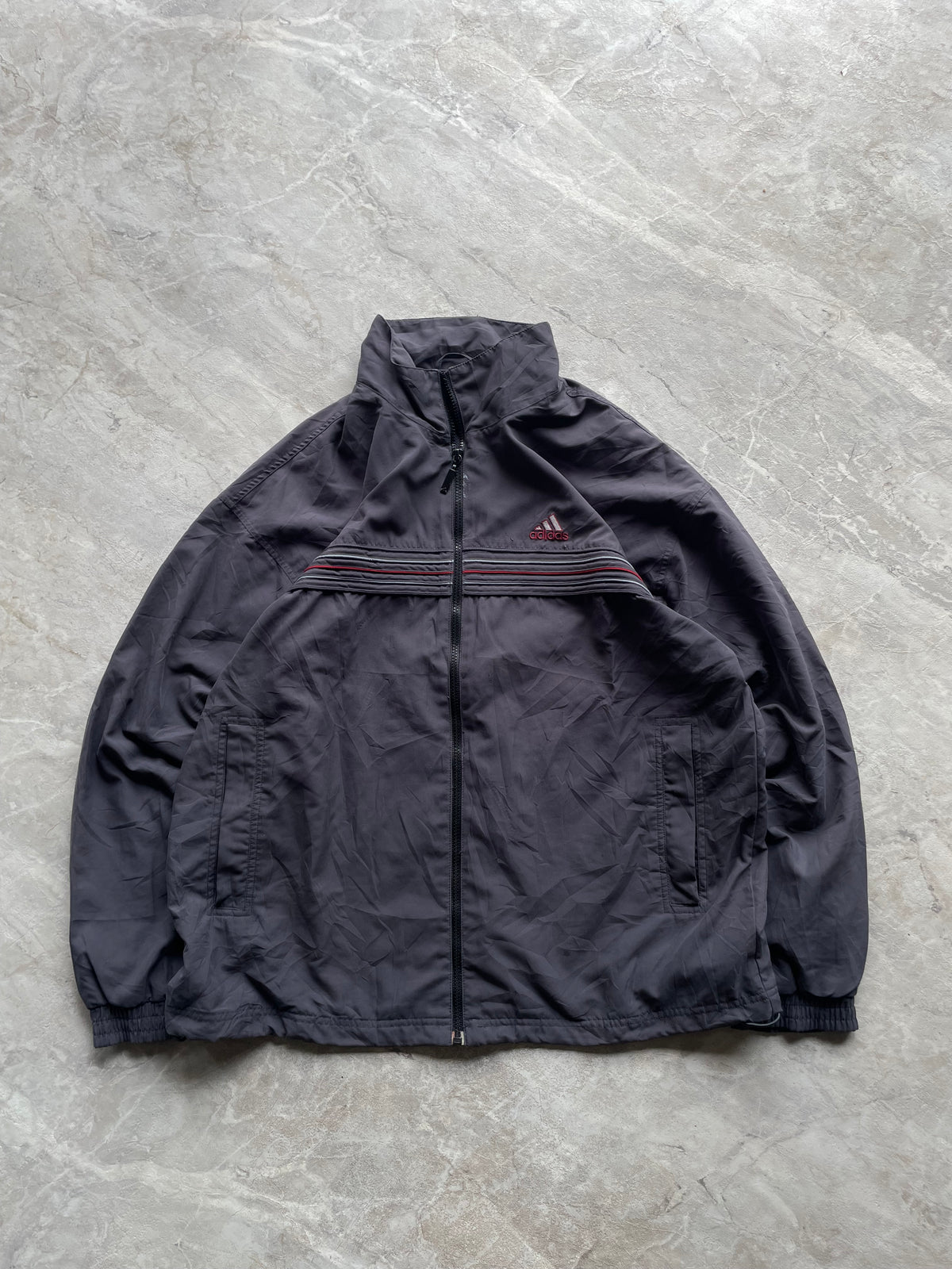 GREY ADIDAS JACKET-L