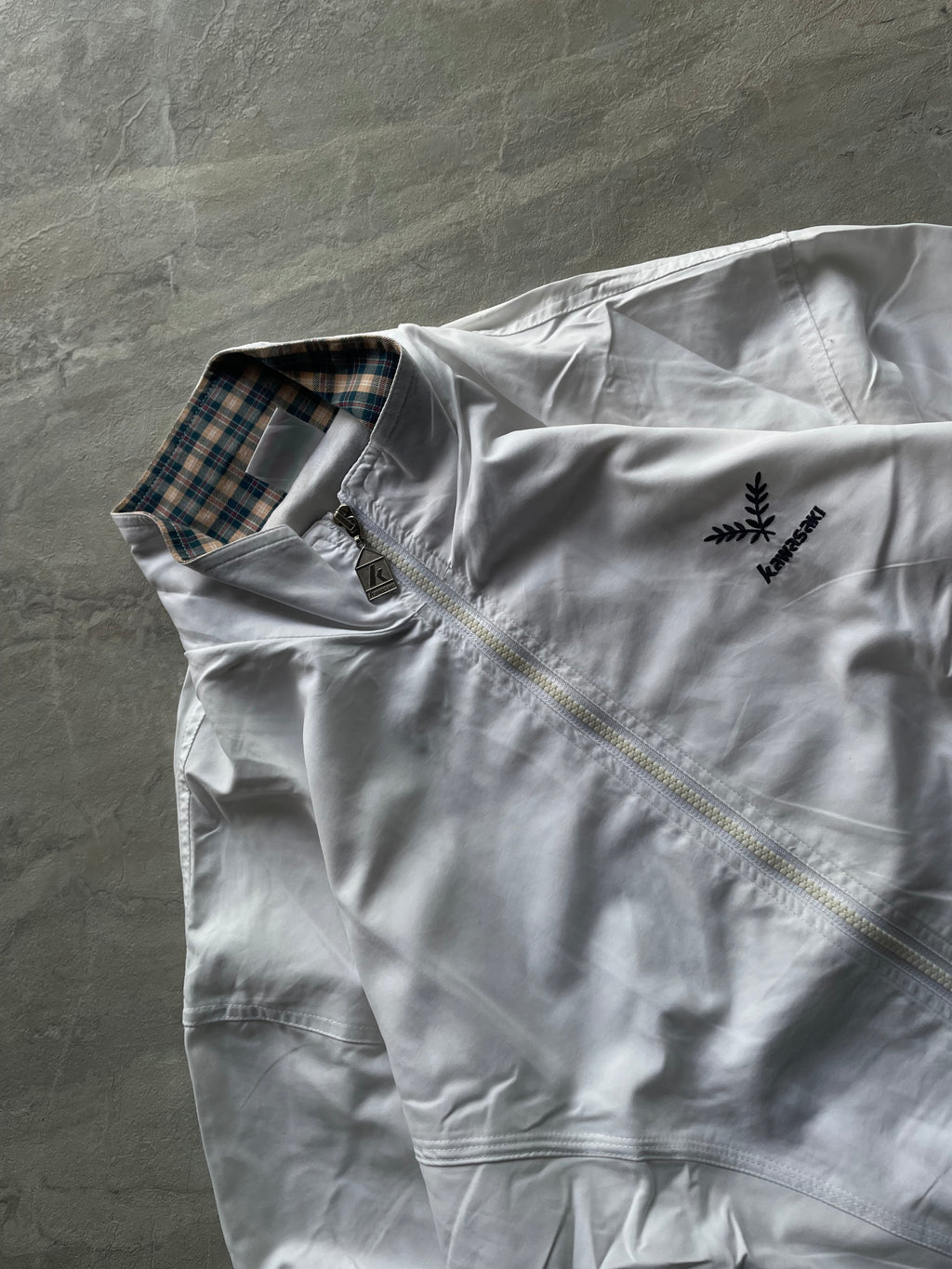 KAWASAKI WHITE WINDBREAKER-L