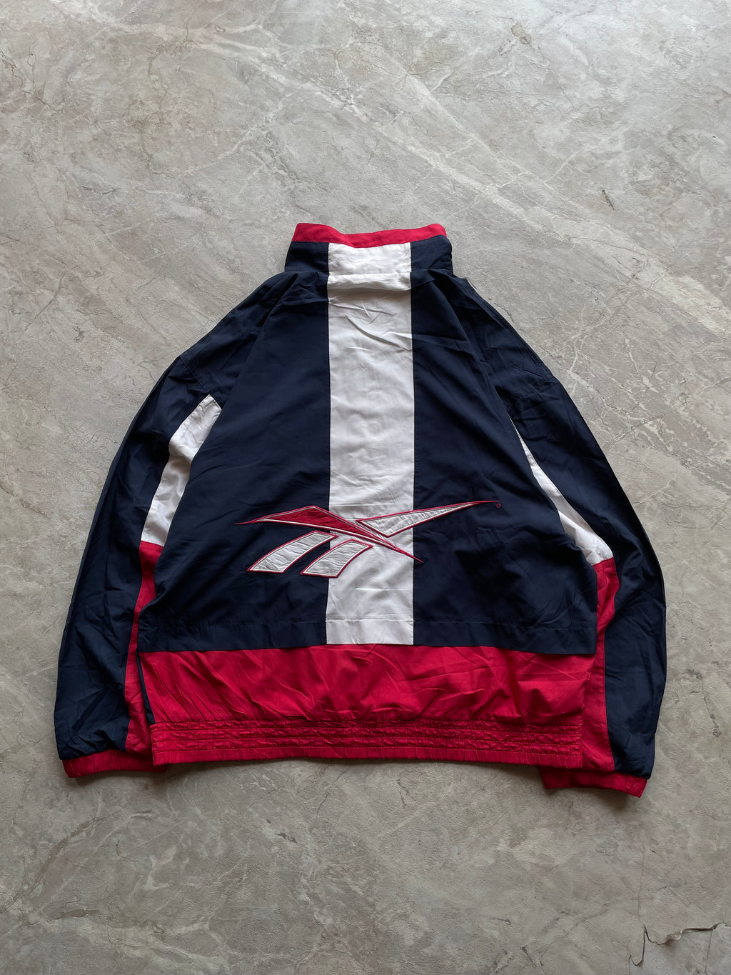 VINTAGE 90s REEBOK WINDBREAKER TRACK JACKET-L