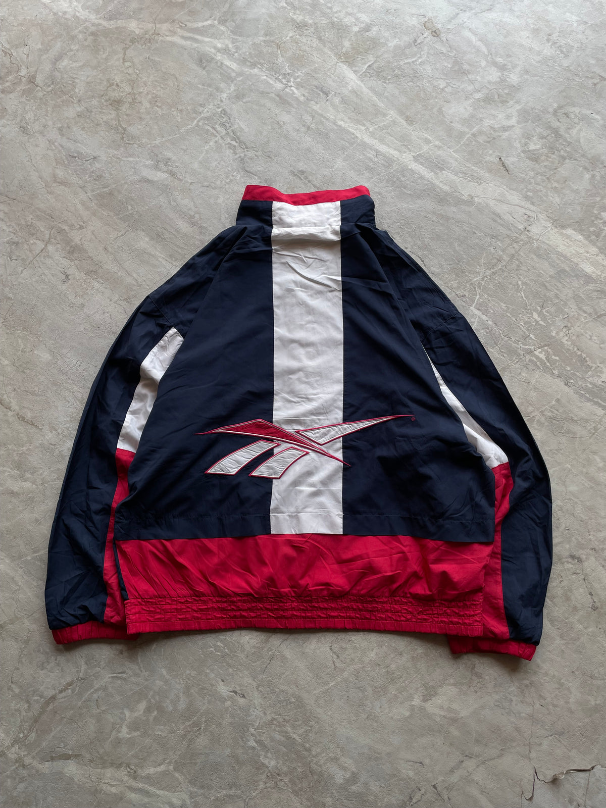 VINTAGE 90s REEBOK WINDBREAKER TRACK JACKET-L