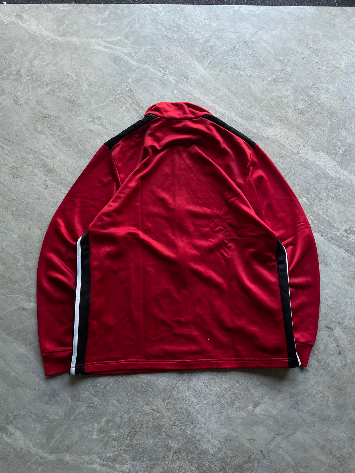 RED AND BLACK ADIDAS TRACK JACKET-2XL