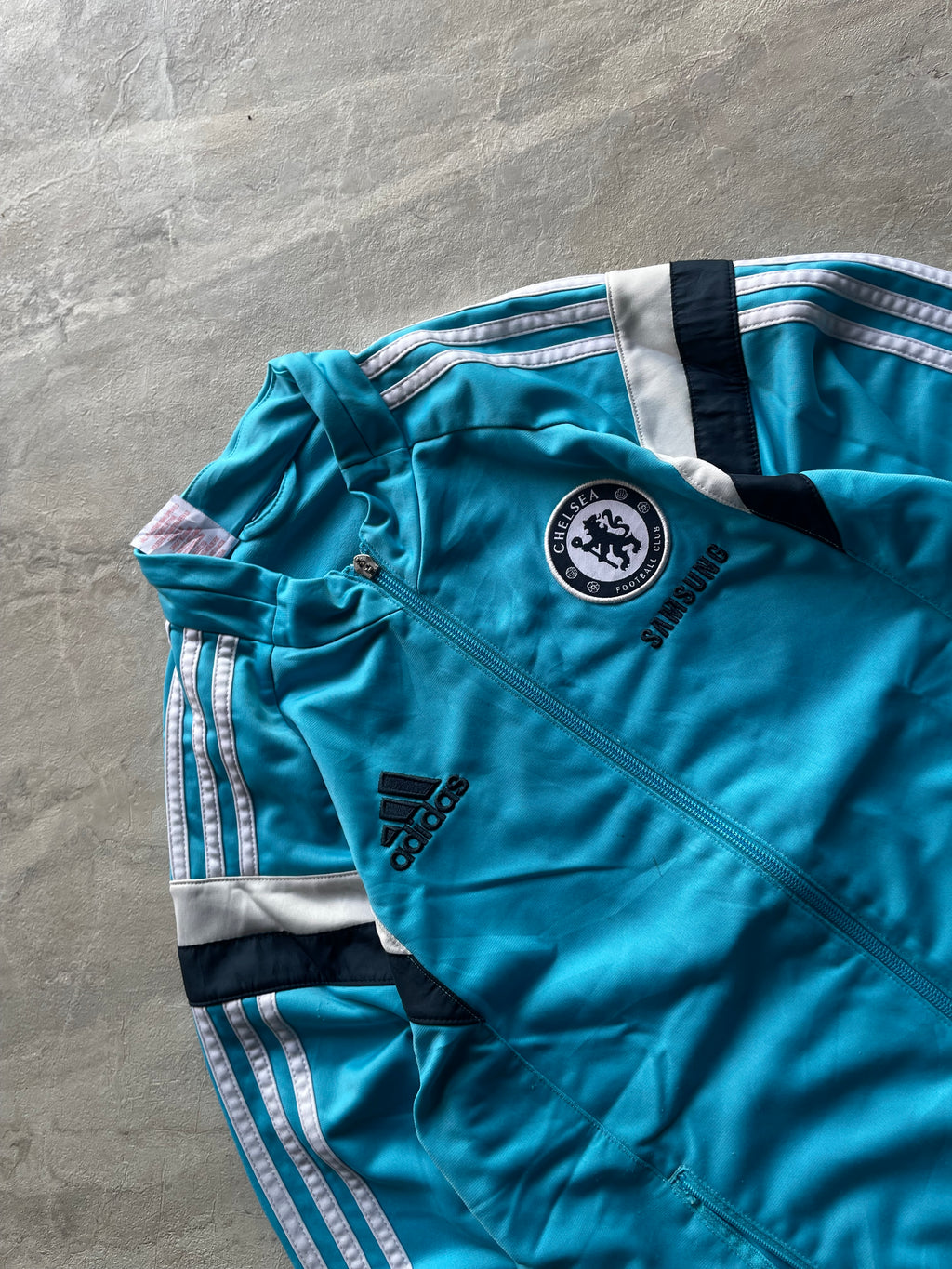 CYAN BLUE 2014-15 CHELSEA ADIDAS TRACK JACKET-XS
