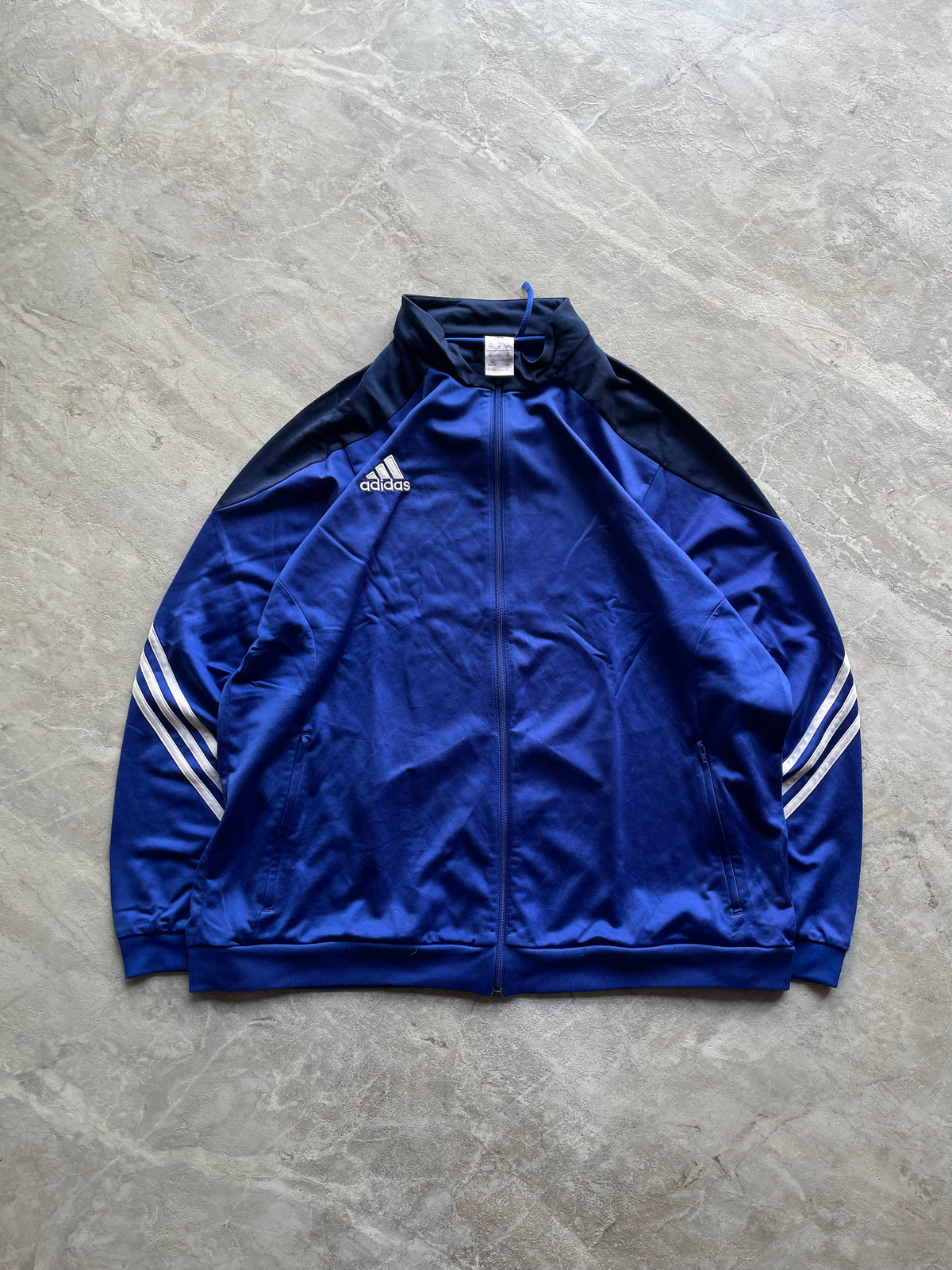 BLUE ADIDAS TRACK JACKET-2XL