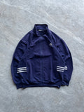 NAVY BLUE ADIDAS FULL-ZIP TRACK JACKET-M-L