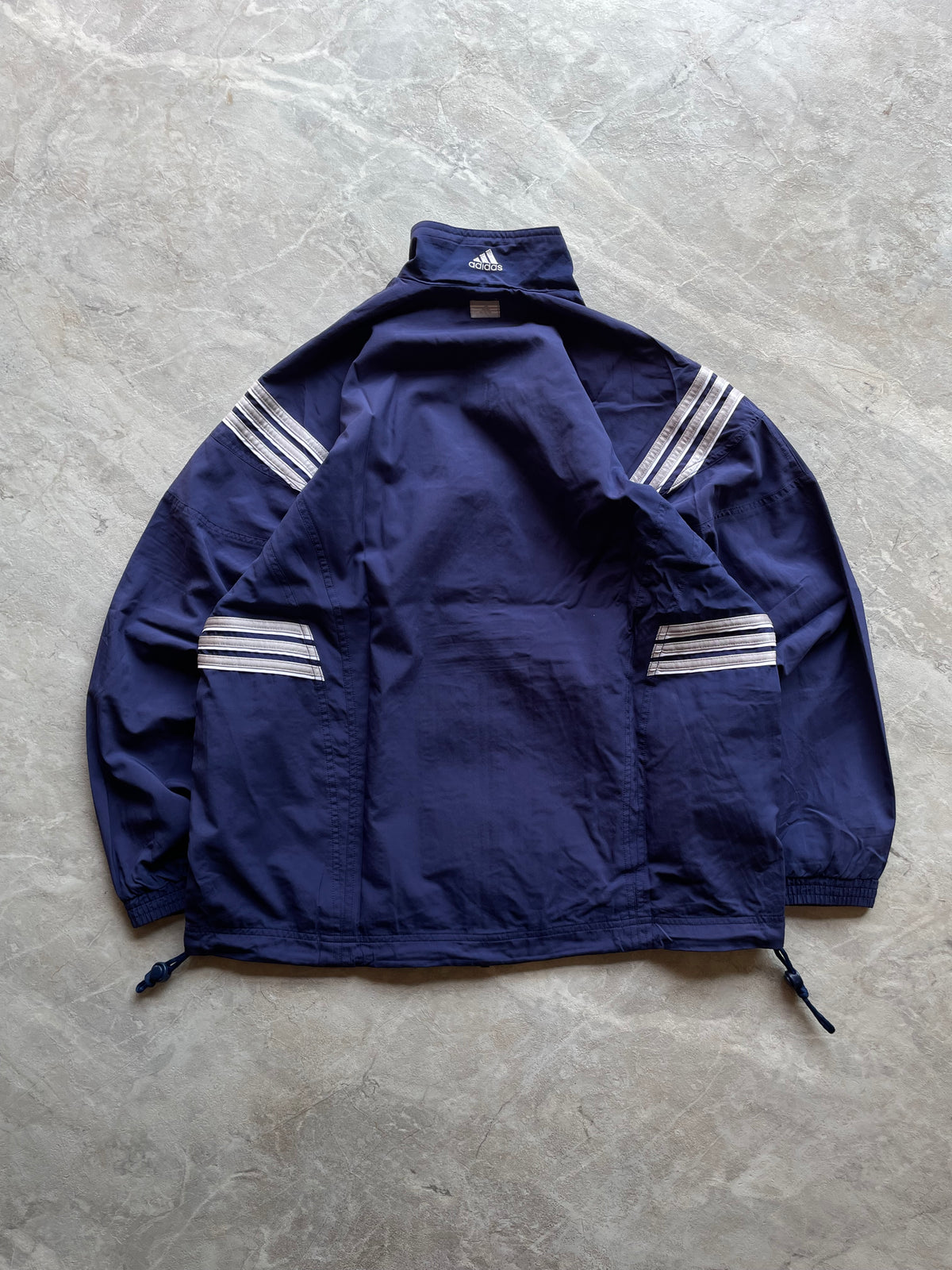 NAVY BLUE ADIDAS TRACK JACKET-L