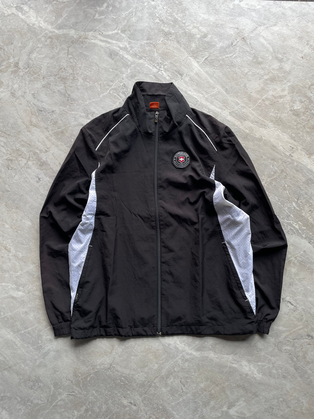 BLACK VICTORINOX FULL-ZIP TRACK JACKET-M-L