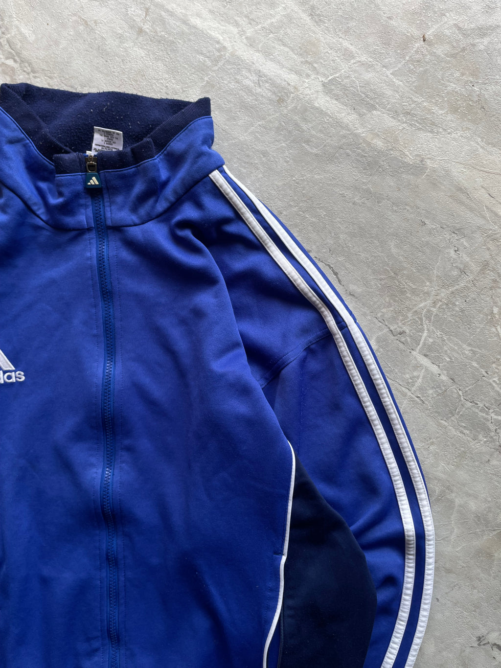 ADIDAS BLUE EMBROIDERED JACKET-L-XL