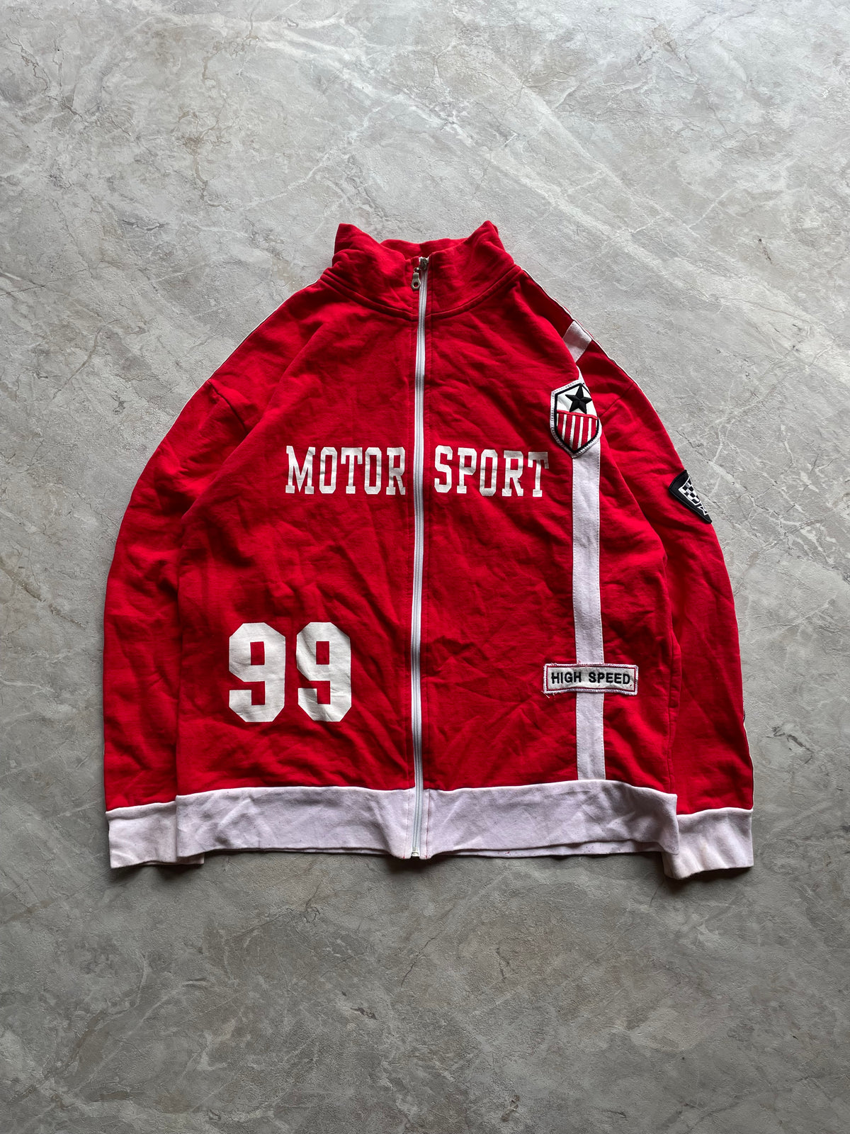 RED MEMBERS ZIP-UP JACKET-M