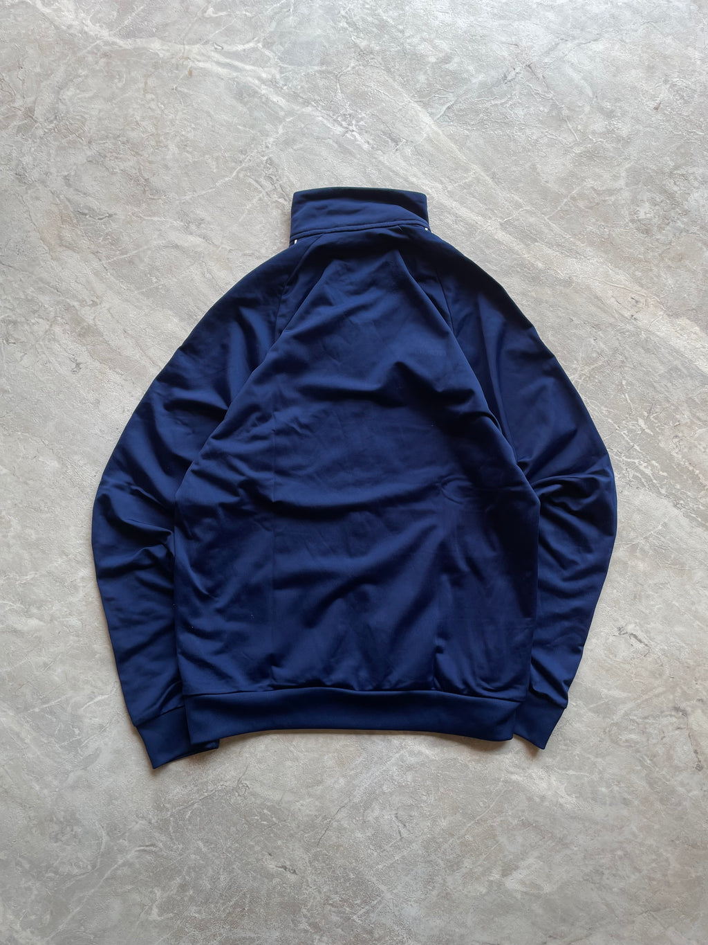 NAVY BLUE ADIDAS TRACK JACKET-M