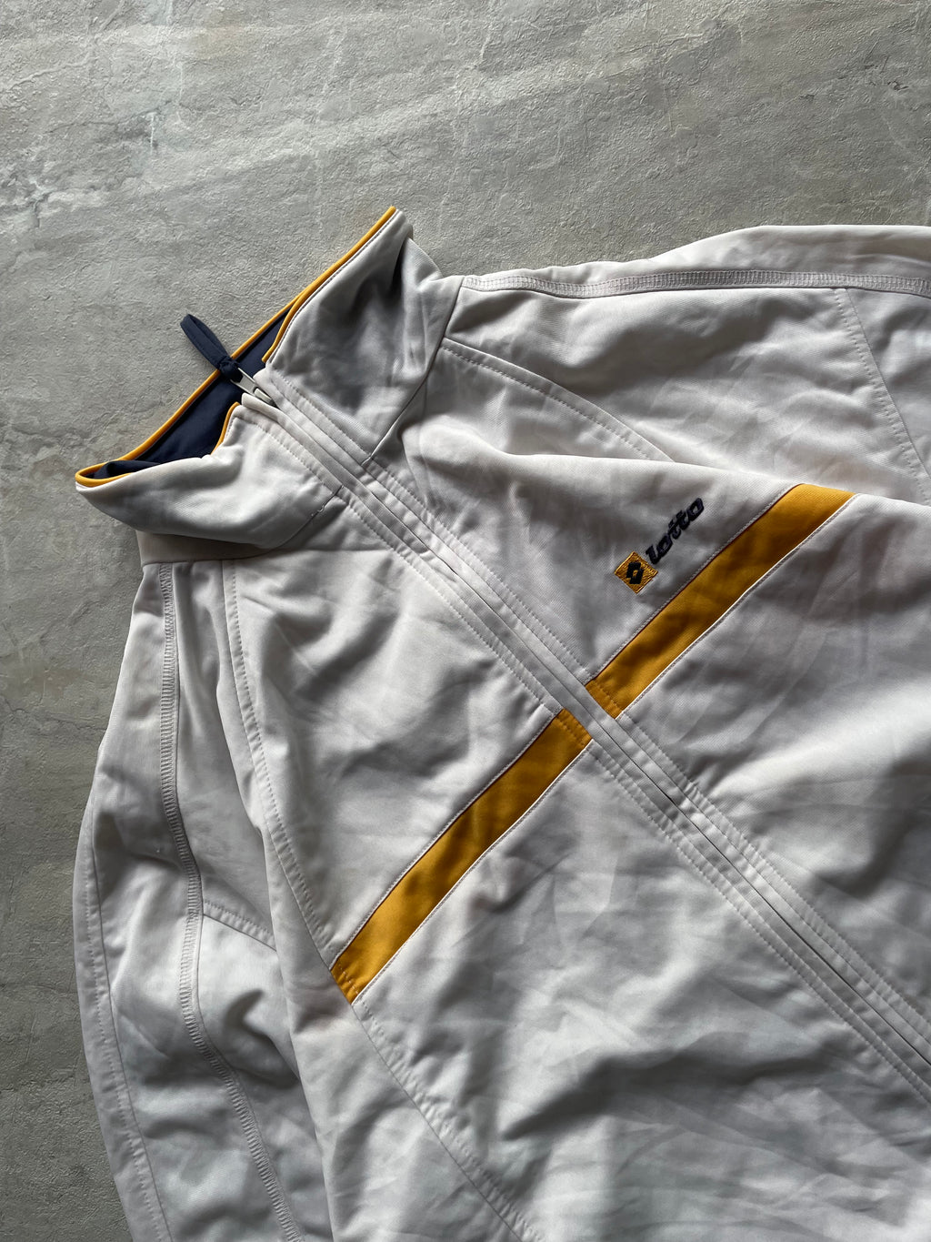 WHITE LOTTO TRACK JACKET-L