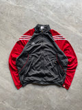 RED AND GREY ADIDAS TRACK JACKET-XL