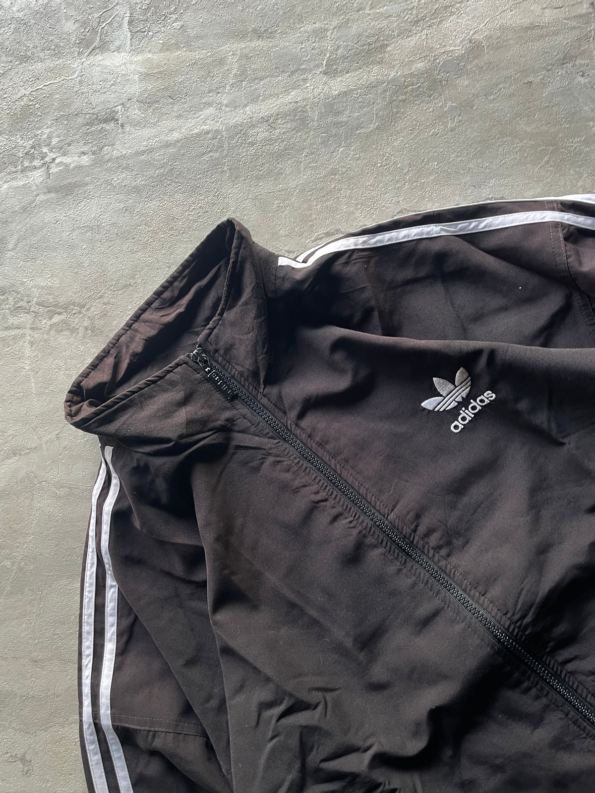 ADIDAS DARK BROWN SHADED TRACK JACKET-XL