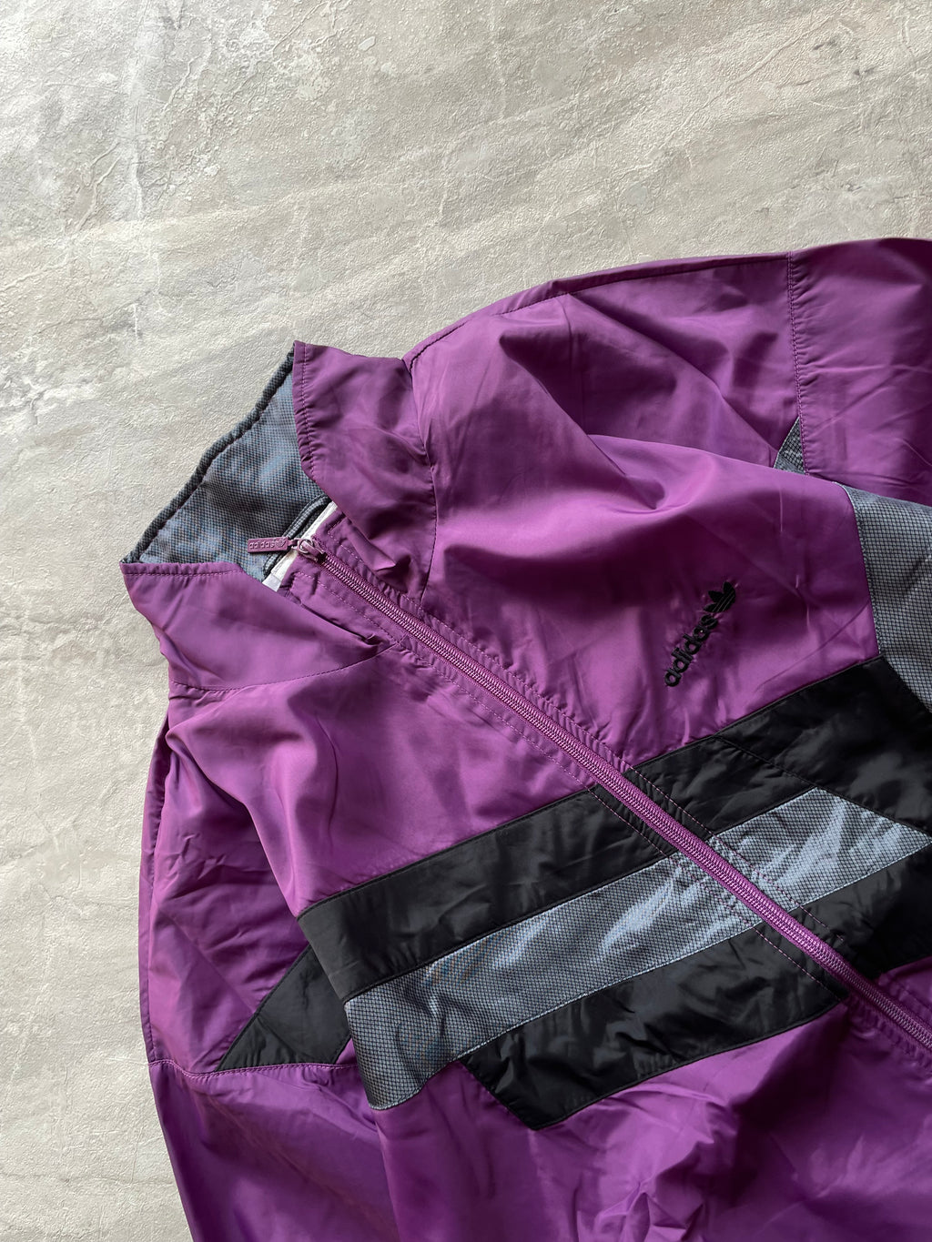 VINTAGE PURPLE ADIDAS WINDBREAKER-L