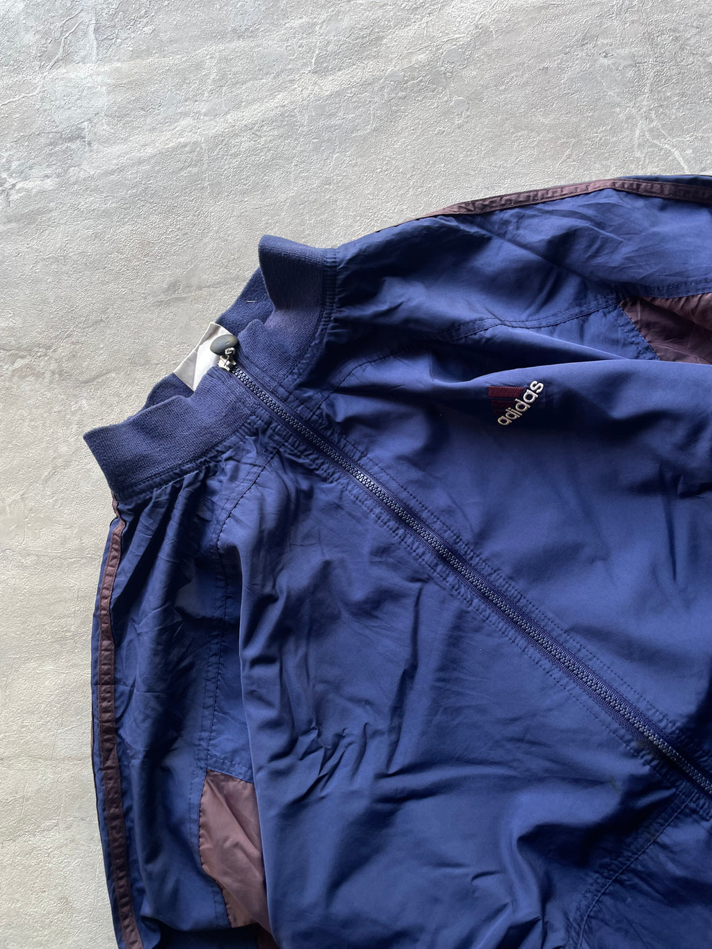 BLUE AND BROWN WINDBREAKER JACKET-XL