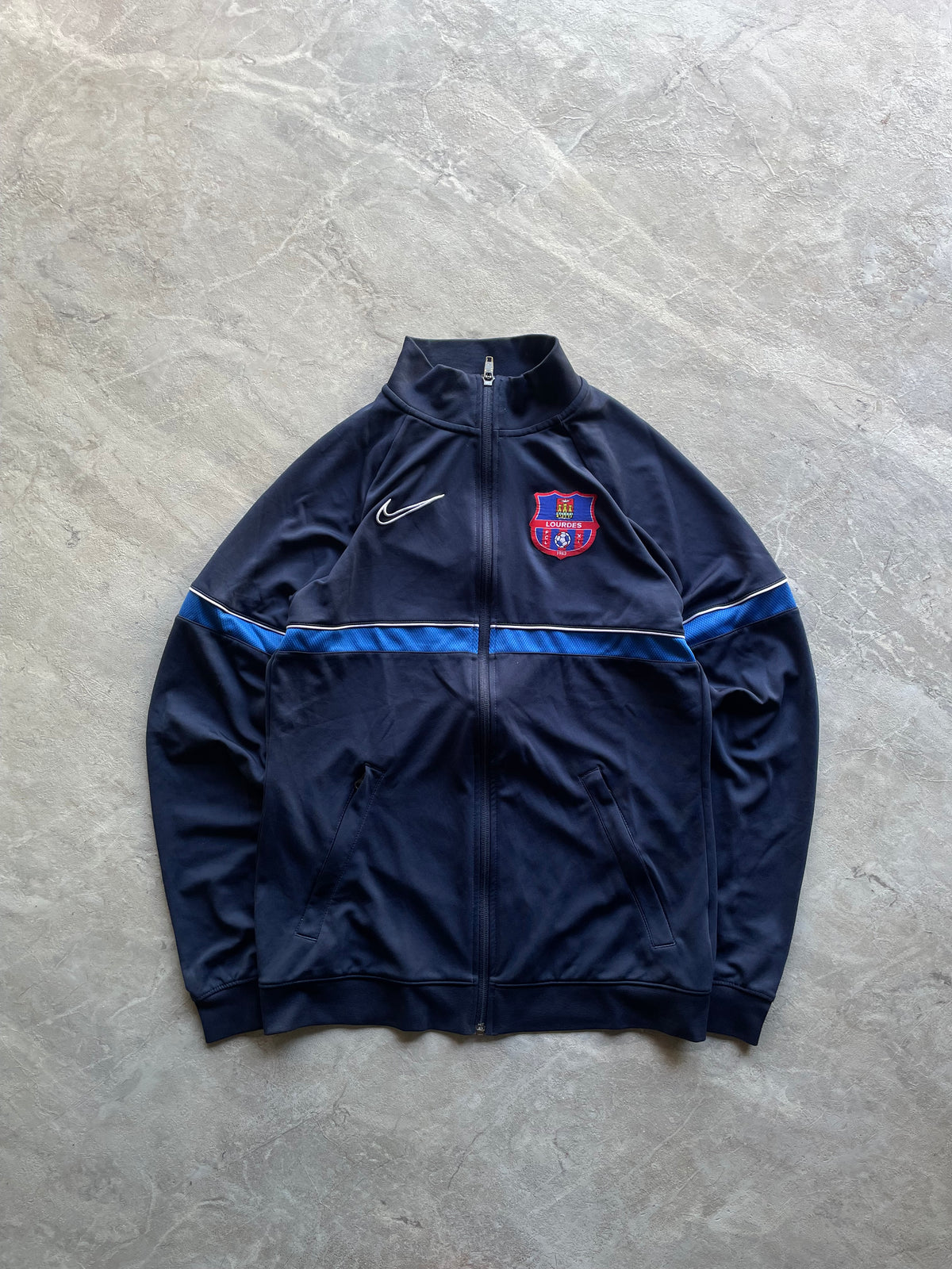 NAVY BLUE NIKE LOURDES TRACK JACKET-XS-S