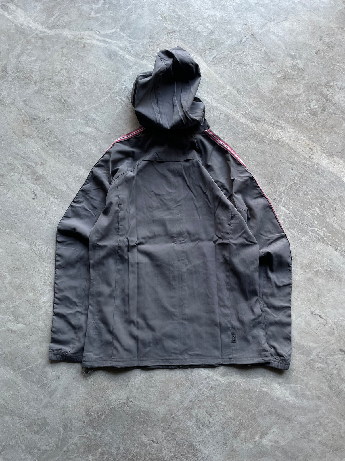DARK GREY ADIDAS ZIP UP HOODIES-S