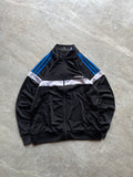 BLACK AND WHITE ADIDAS TRACK JACKET-M