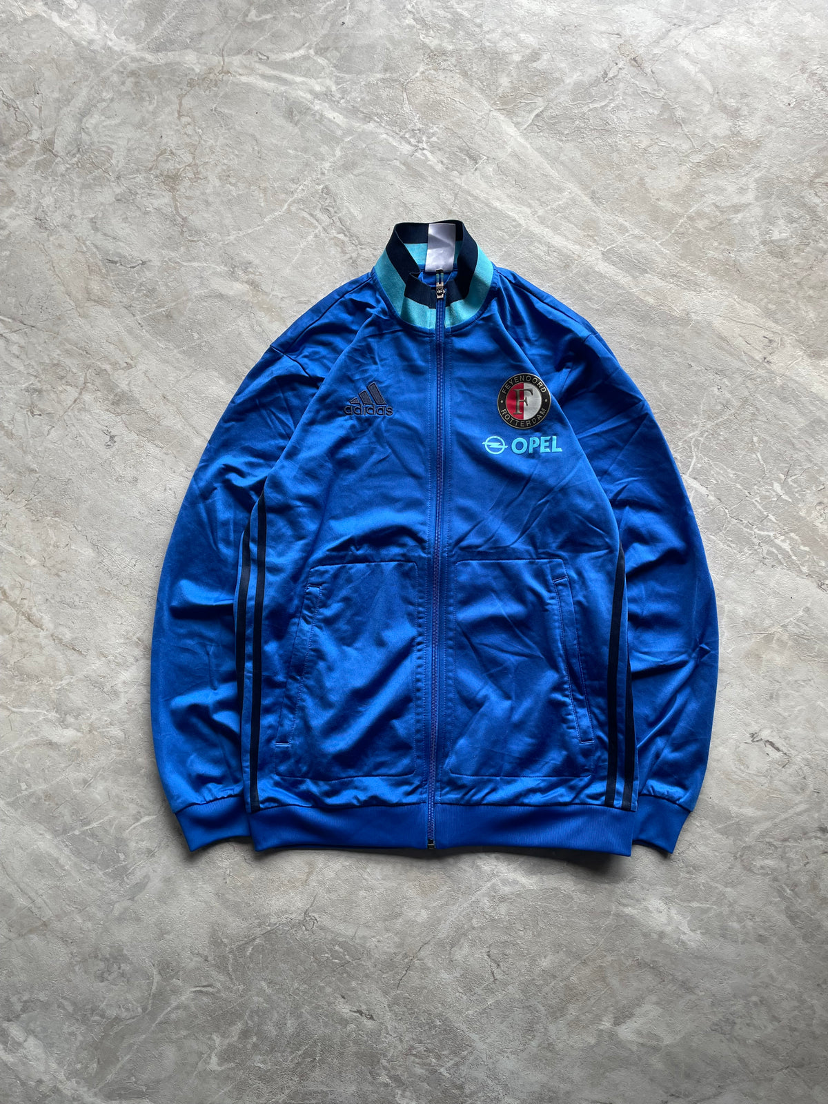 BLUE ADIDAS FEYENOORD ROTTERDAM 2016-17 TRAINING TRACK JACKET-S-M