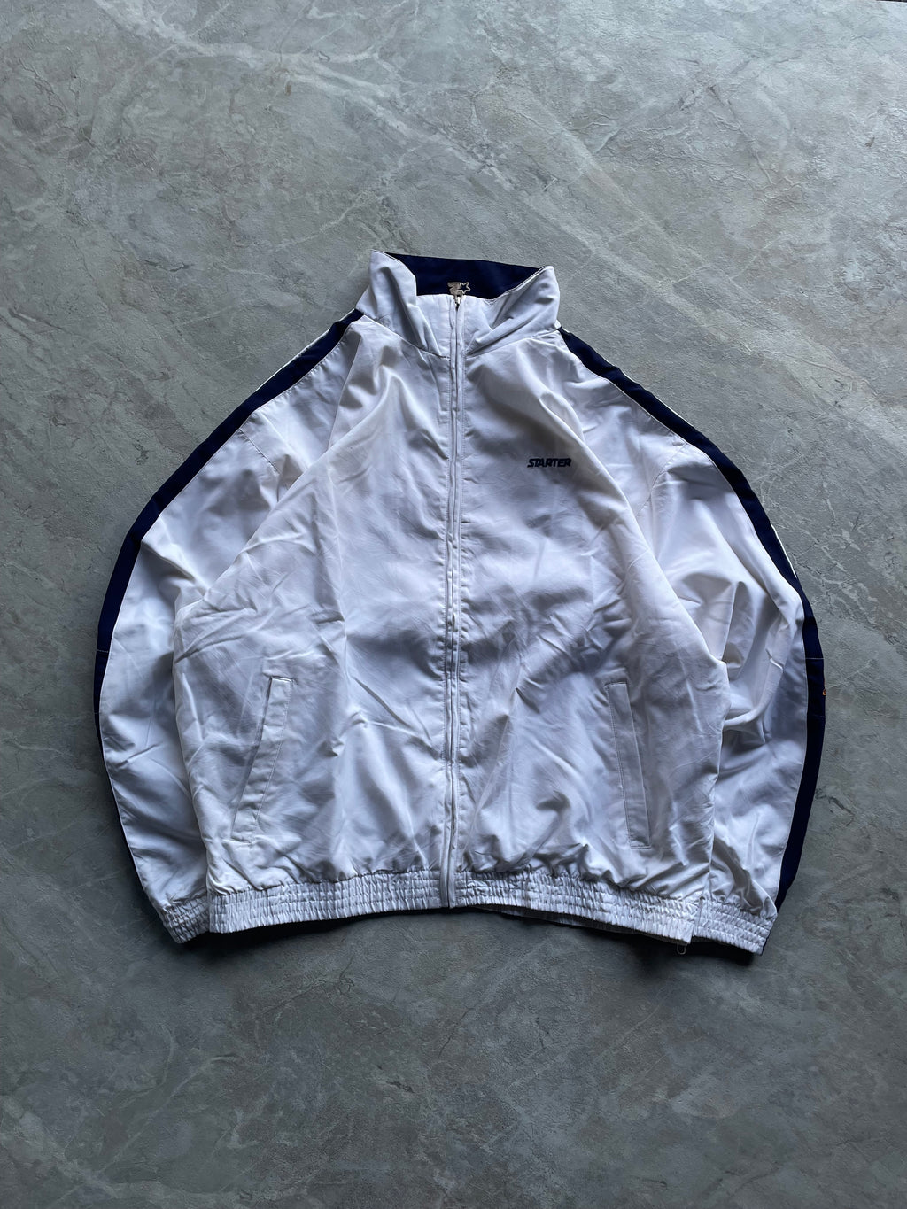 WHITE AND BLUE STARTER WINDBREAKER-L