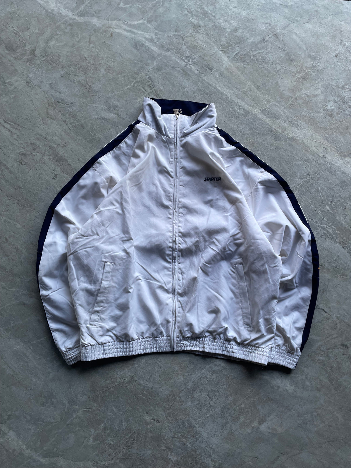 WHITE AND BLUE STARTER WINDBREAKER-L