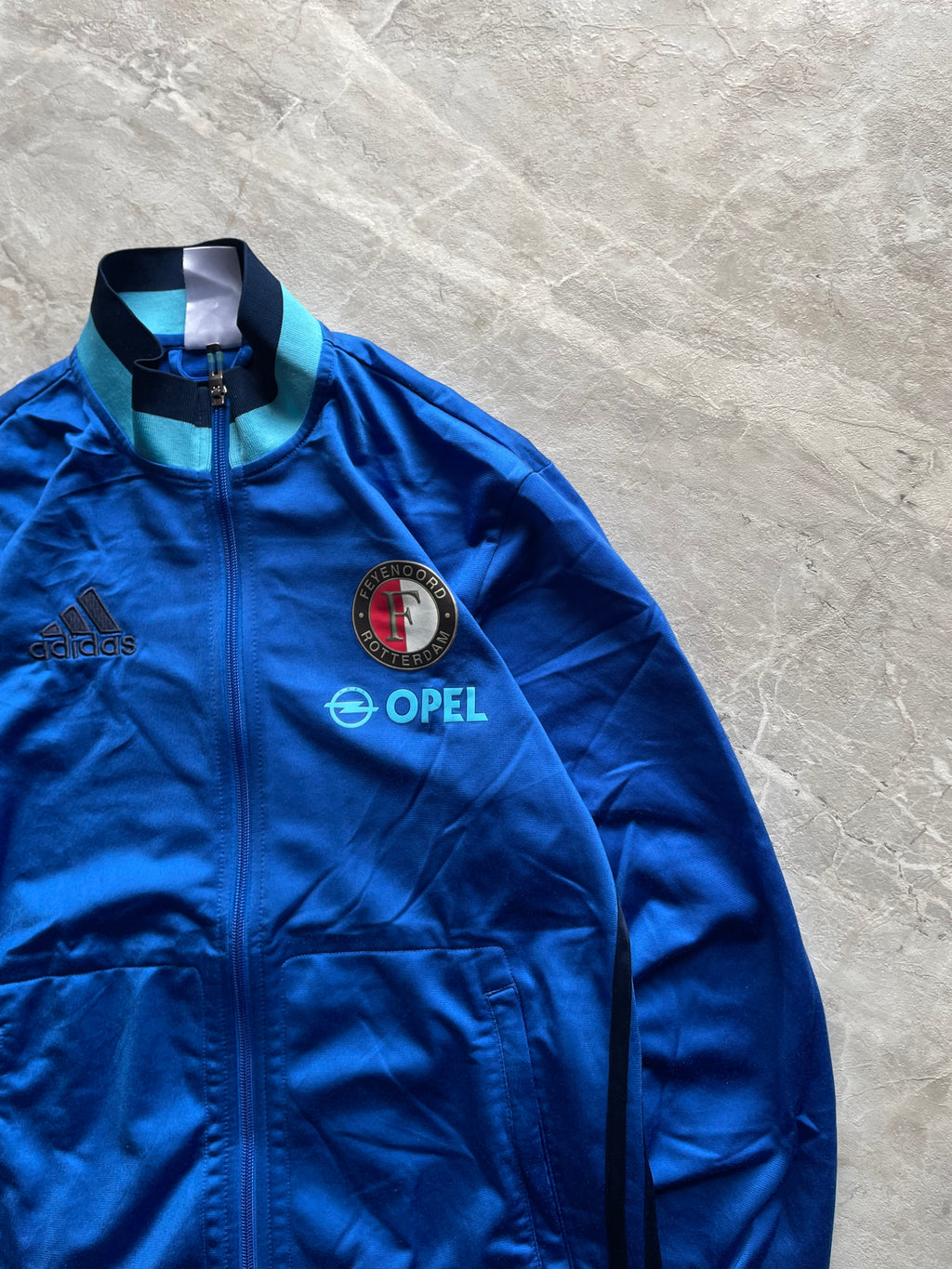 BLUE ADIDAS FEYENOORD ROTTERDAM 2016-17 TRAINING TRACK JACKET-S-M